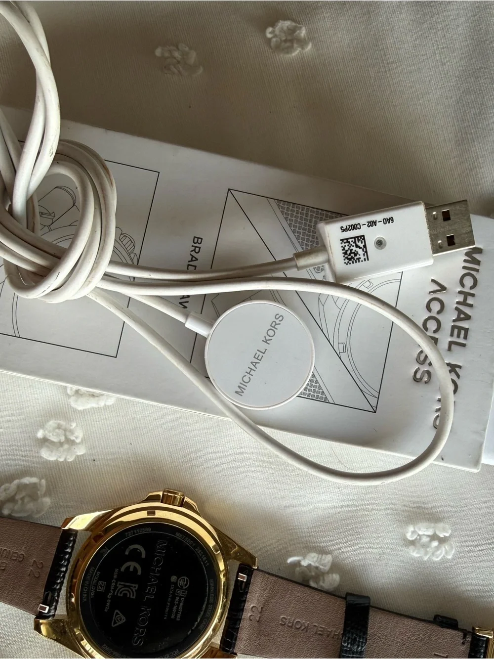 Michael Kors Access Gold Smartwatch with Black and Gold Straps